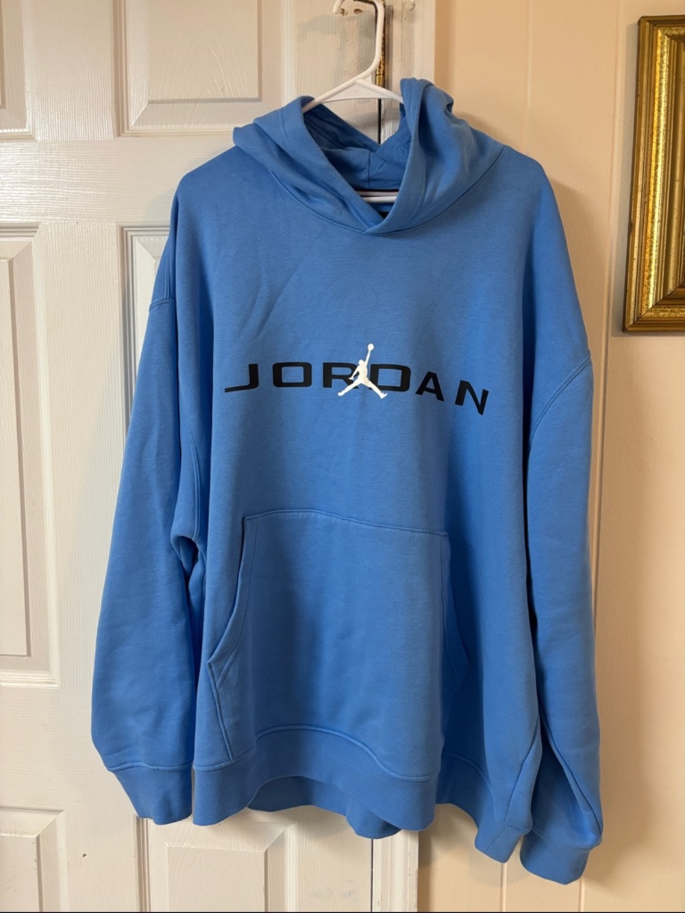 Jordan Light Blue Pullover Hoodie with Black Logo